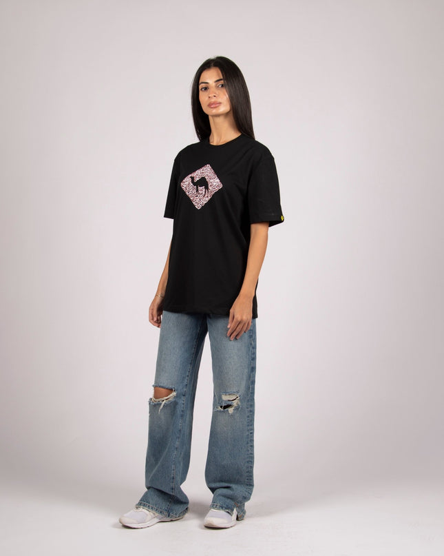Jobedu Camel Crossing Calligraphy | Premium SuperBasic Ghraphic T-Shirt - Premium Super Basic Cut T-Shirt - Unisex - Jobedu Jordan
