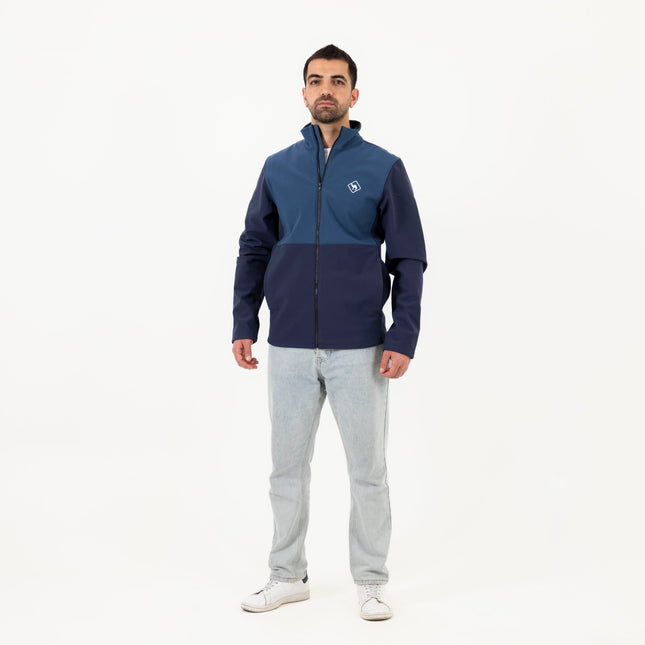 Jobedu Camel Crossing Logo Summet Navy - Shady Blue | Unisex Premium Windwall Jacket - Unisex Superbasic Windwall Jacket - Jobedu Jordan