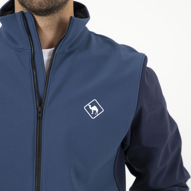 Jobedu Camel Crossing Logo Summet Navy - Shady Blue | Unisex Premium Windwall Jacket - Unisex Superbasic Windwall Jacket - Jobedu Jordan