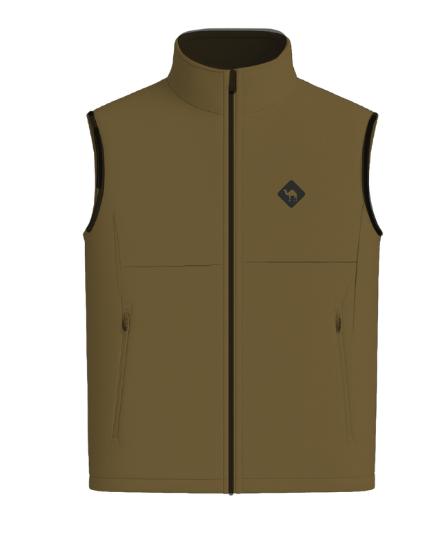 Jobedu Camel Crossing Logo Utlity Brown | Unisex Premium Windwall Vest - Unisex Premium Windwall Vest - Jobedu Jordan