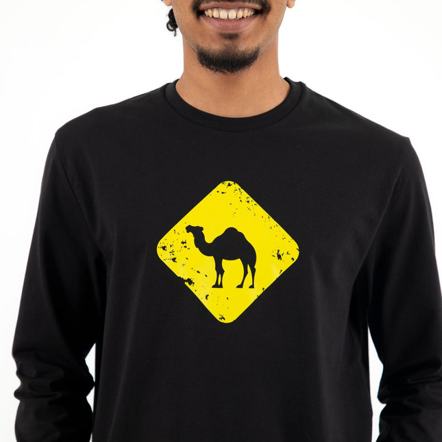 Jobedu Camel Crossing | Premium T-shirt Unisex Longsleeve Basic Cut - Premium T-shirt Unisex Longsleeve Basic Cut - Jobedu Jordan