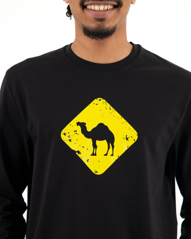 Jobedu Camel Crossing | Premium T-shirt Unisex Longsleeve Basic Cut - Premium T-shirt Unisex Longsleeve Basic Cut - Jobedu Jordan