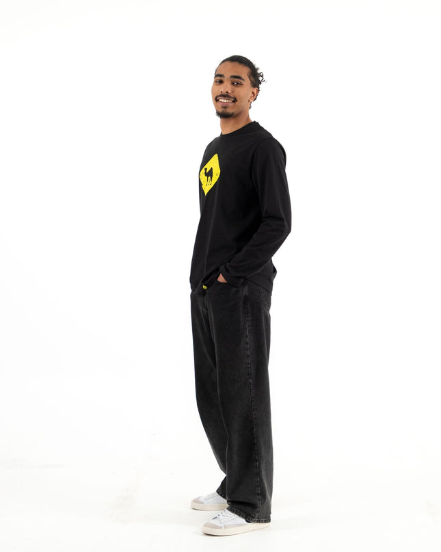 Jobedu Camel Crossing | Premium T-shirt Unisex Longsleeve Basic Cut - Premium T-shirt Unisex Longsleeve Basic Cut - Jobedu Jordan