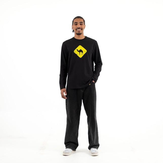 Jobedu Camel Crossing | Premium T-shirt Unisex Longsleeve Basic Cut - Premium T-shirt Unisex Longsleeve Basic Cut - Jobedu Jordan