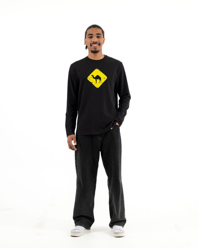 Jobedu Camel Crossing | Premium T-shirt Unisex Longsleeve Basic Cut - Premium T-shirt Unisex Longsleeve Basic Cut - Jobedu Jordan