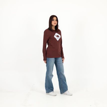 Jobedu Camel Crossing | Premium T-shirt Unisex Longsleeve Basic Cut - Premium T-shirt Unisex Longsleeve Basic Cut - Jobedu Jordan
