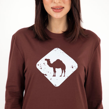 Jobedu Camel Crossing | Premium T-shirt Unisex Longsleeve Basic Cut - Premium T-shirt Unisex Longsleeve Basic Cut - Jobedu Jordan