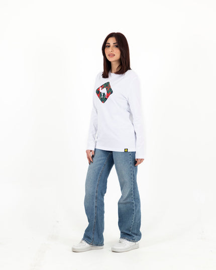 Jobedu Camel Crossing Tropical | Premium T-shirt Unisex Longsleeve Basic Cut - Premium T-shirt Unisex Longsleeve Basic Cut - Jobedu Jordan