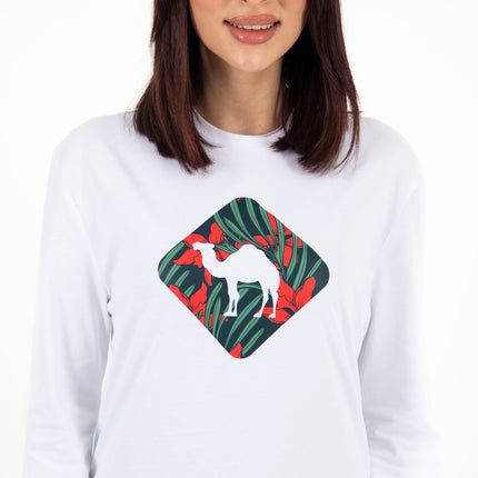 Jobedu Camel Crossing Tropical | Premium T-shirt Unisex Longsleeve Basic Cut - Premium T-shirt Unisex Longsleeve Basic Cut - Jobedu Jordan