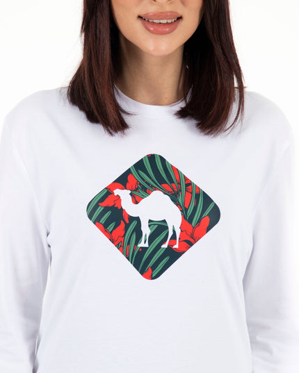 Jobedu Camel Crossing Tropical | Premium T-shirt Unisex Longsleeve Basic Cut - Premium T-shirt Unisex Longsleeve Basic Cut - Jobedu Jordan