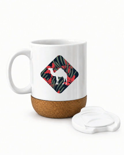 Jobedu Camel Crossing Tropical | Soft Wooden Plate Mug - Accessories - Soft Wooden Plate Mug - Jobedu Jordan