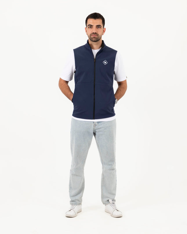 Jobedu Outline Summet Navy | Unisex Premium Windwall Vest - Unisex Premium Windwall Vest - Jobedu Jordan
