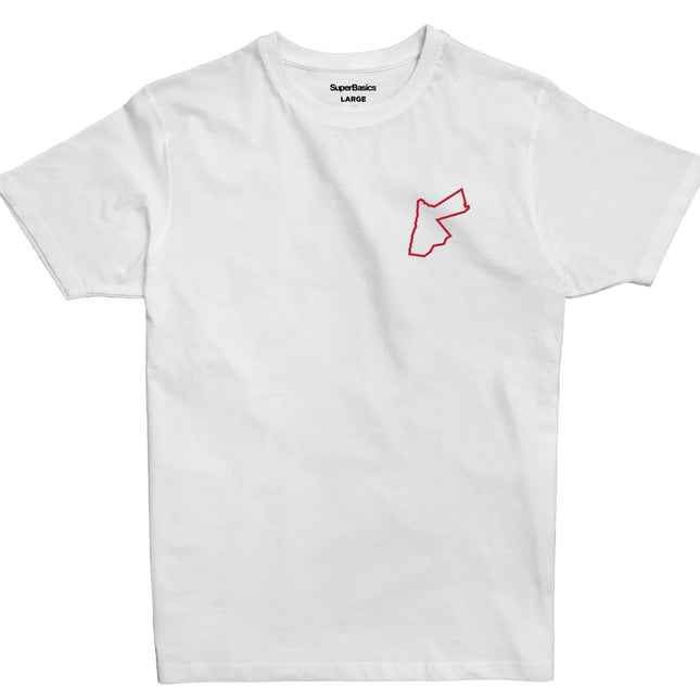 Jordan Map | Premium SuperBasic Ghraphic T-Shirt - Premium Super Basic Cut T-Shirt - Unisex - Jobedu Jordan