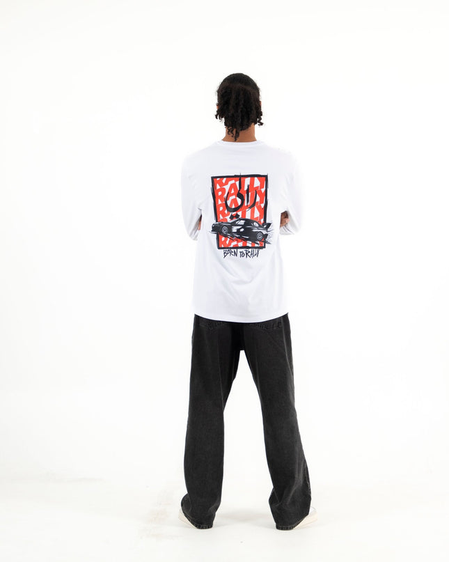 Jordan Motor Born To Rally | Premium T-shirt Unisex Longsleeve Basic Cut - Premium T-shirt Unisex Longsleeve Basic Cut - Jobedu Jordan