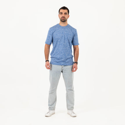 Luxe Blue Heather | T-shirt Unisex Self - Rib - T-shirt Unisex Self - Rib - Jobedu Jordan