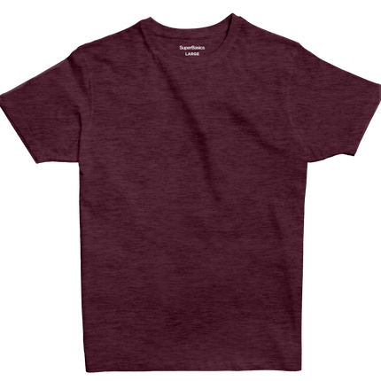 Merlot Wine Heather | T-shirt Unisex Self - Rib - T-shirt Unisex Self - Rib - Jobedu Jordan