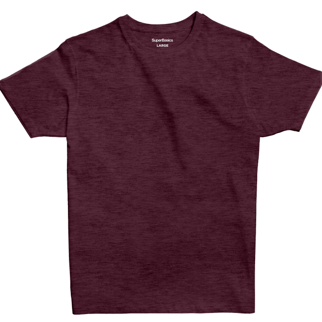 Merlot Wine Heather | T-shirt Unisex Self - Rib - T-shirt Unisex Self - Rib - Jobedu Jordan