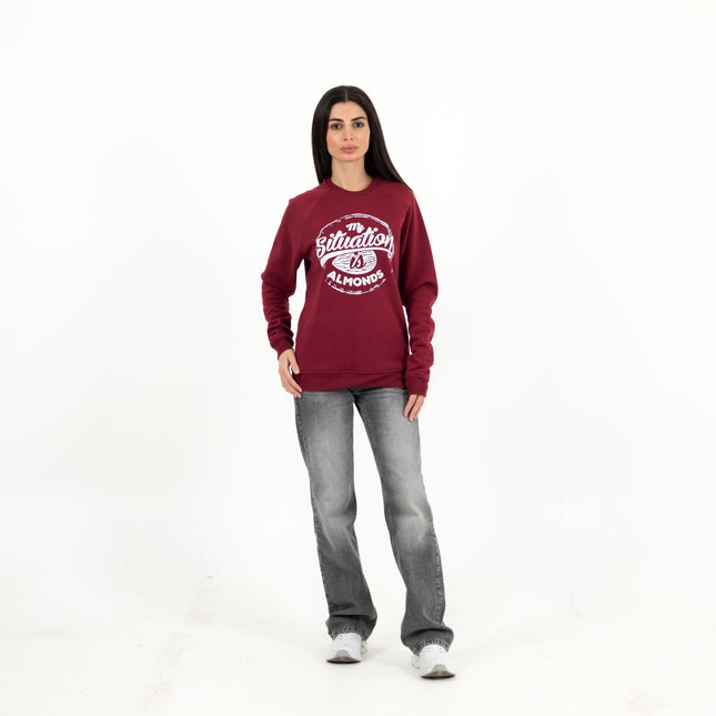 My Situation Is Almond | Unisex Adult Sweatshirt - Graphic Sweatshirt - Unisex - Jobedu Jordan