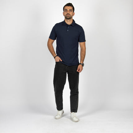 Navy Blue | Adult Short Sleeve Polo - Basic Polo T-Shirt - Jobedu Jordan