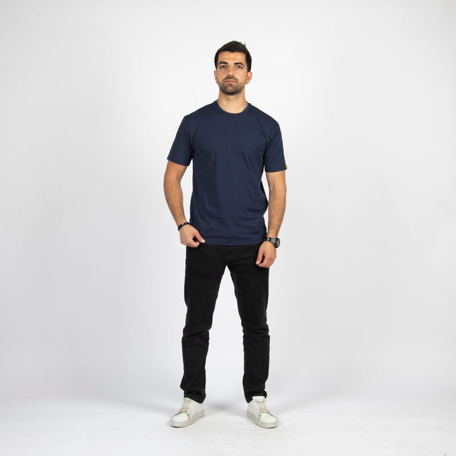 Navy Blue | Basic Cut T-shirt - Basic T-Shirt - Unisex - Jobedu Jordan