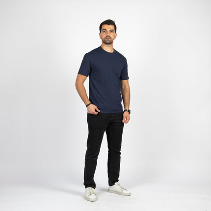 Navy Blue | Basic Cut T-shirt - Basic T-Shirt - Unisex - Jobedu Jordan