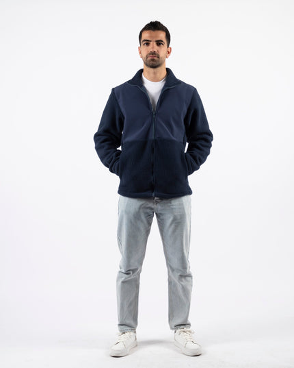 Navy Blue | Unisex Premium Superbasic Windwall Sherpa Jacket - Unisex Superbasic Windwall Sherpa Jacket - Jobedu Jordan