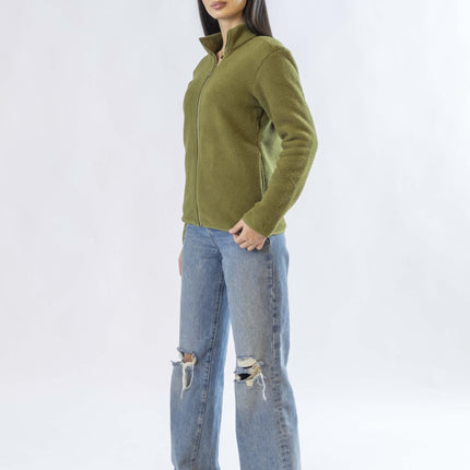 Olive | Women Superbasic Sherpa Jacket - Women Superbasic Sherpa Jacket - Jobedu Jordan