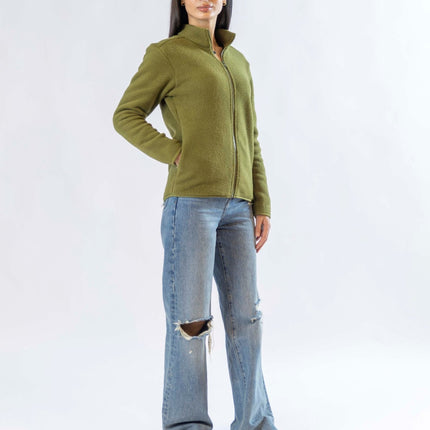 Olive | Women Superbasic Sherpa Jacket - Women Superbasic Sherpa Jacket - Jobedu Jordan