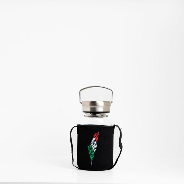 Palestine Arabia | Premium Water Bottle with Sleeve & Hangers - Accessories - Premium Water Bottle with Sleeve & Hangers - Jobedu Jordan