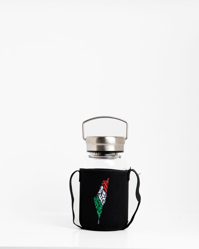 Palestine Arabia | Premium Water Bottle with Sleeve & Hangers - Accessories - Premium Water Bottle with Sleeve & Hangers - Jobedu Jordan