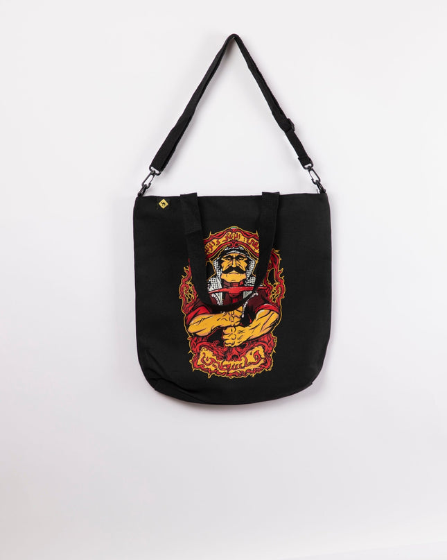 Palestine Hero | Black Totebag Black Hanged - Accessories - Totebag Hanged - Jobedu Jordan