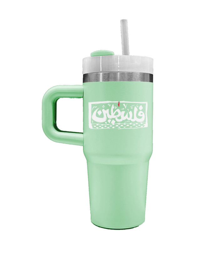Palestine | Premium Straw Water Bottle - Accessories - Premium Straw Water Bottle - Jobedu Jordan