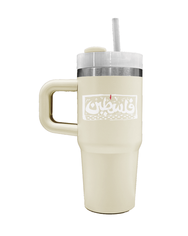 Palestine | Premium Straw Water Bottle - Accessories - Premium Straw Water Bottle - Jobedu Jordan