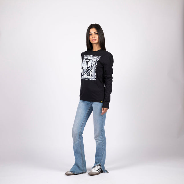 Palestine Stamp | Adult Graphic Longsleeve Tshirt - Adult Graphic Longsleeve Tshirt - Jobedu Jordan