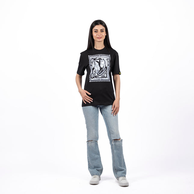 Palestine Stamp | Basic Cut T-shirt - Graphic T-Shirt - Unisex - Jobedu Jordan