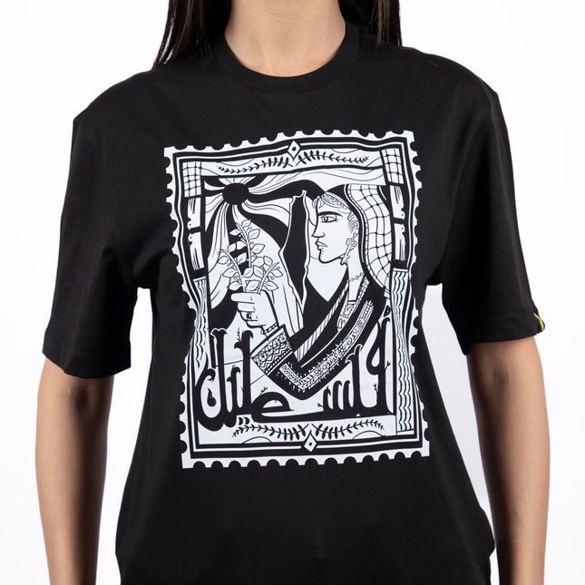 Palestine Stamp | Basic Cut T-shirt - Graphic T-Shirt - Unisex - Jobedu Jordan