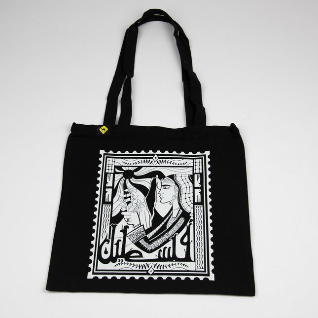 Palestine Stamp | Tote Bag - Accessories - Tote Bags - Jobedu Jordan