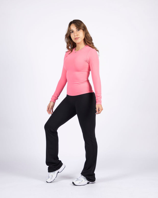 Pink | Women's Soft Knit Long Sleeve Tshirt - Women's Soft Knit Long Sleeve Tshirt - Jobedu Jordan