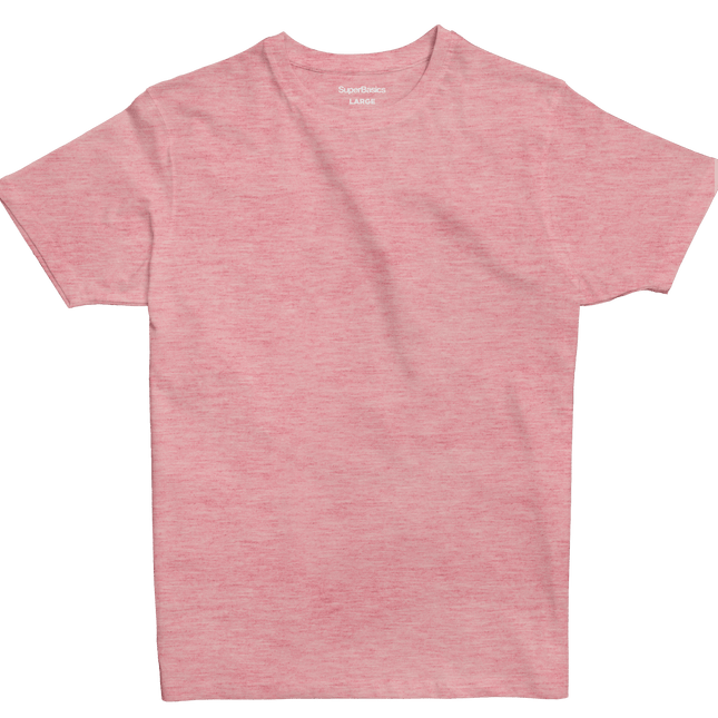 Powerful Pink Heather | T-shirt Unisex Self - Rib - T-shirt Unisex Self - Rib - Jobedu Jordan