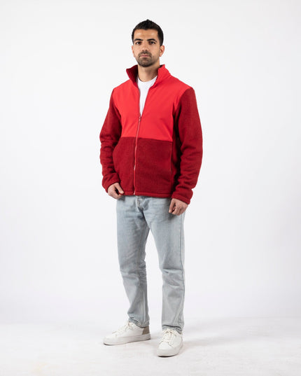 Red | Unisex Premium Superbasic Windwall Sherpa Jacket - Unisex Superbasic Windwall Sherpa Jacket - Jobedu Jordan