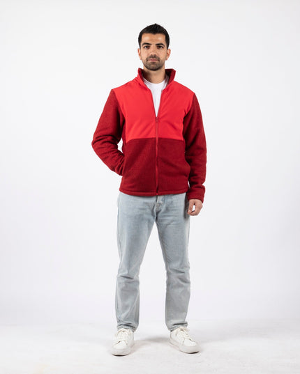 Red | Unisex Premium Superbasic Windwall Sherpa Jacket - Unisex Superbasic Windwall Sherpa Jacket - Jobedu Jordan