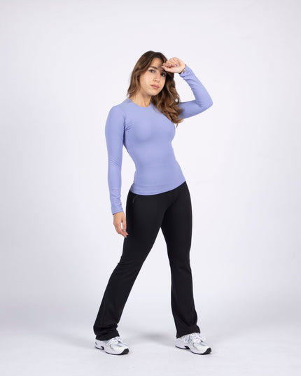 Sky Blue | Women's Soft Knit Long Sleeve Tshirt - Women's Soft Knit Long Sleeve Tshirt - Jobedu Jordan