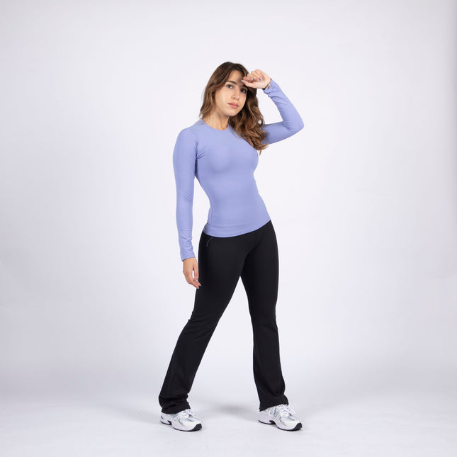 Sky Blue | Women's Soft Knit Long Sleeve Tshirt - Women's Soft Knit Long Sleeve Tshirt - Jobedu Jordan