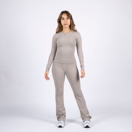 Sky Way | Women's Soft Knit Flare Leggings - Women's Soft Knit Flare Leggings - Jobedu Jordan