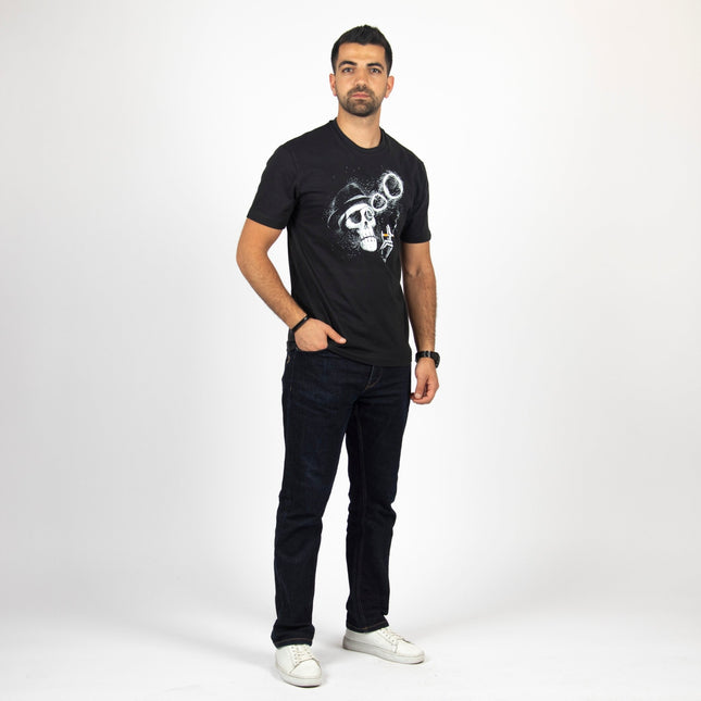 Smoking Skull | Basic Cut T-shirt - Graphic T-Shirt - Unisex - Jobedu Jordan