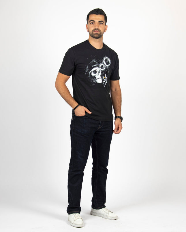Smoking Skull | Basic Cut T-shirt - Graphic T-Shirt - Unisex - Jobedu Jordan