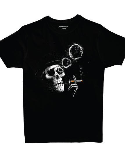 Smoking Skull | Premium SuperBasic Ghraphic T-Shirt - Premium Super Basic Cut T-Shirt - Unisex - Jobedu Jordan