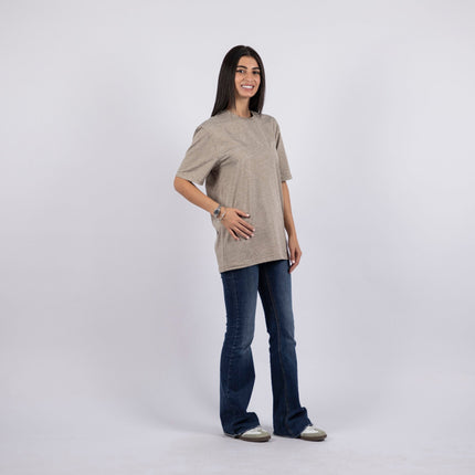 Taupe Heather | T-shirt Unisex Self - Rib - T-shirt Unisex Self - Rib - Jobedu Jordan