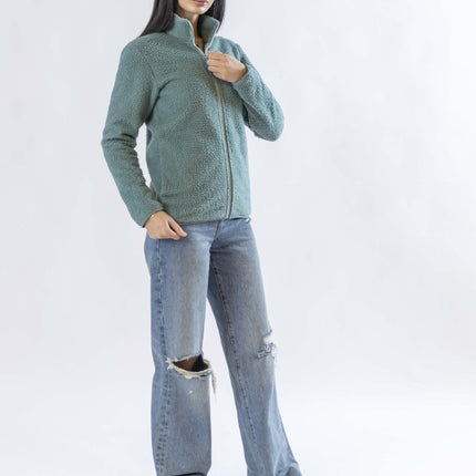 Teal | Women Superbasic Sherpa Jacket - Women Superbasic Sherpa Jacket - Jobedu Jordan