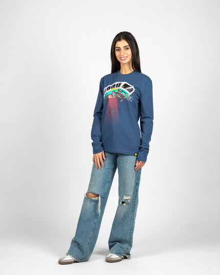 Ufo Bus | Adult Graphic Longsleeve Tshirt - Adult Graphic Longsleeve Tshirt - Jobedu Jordan